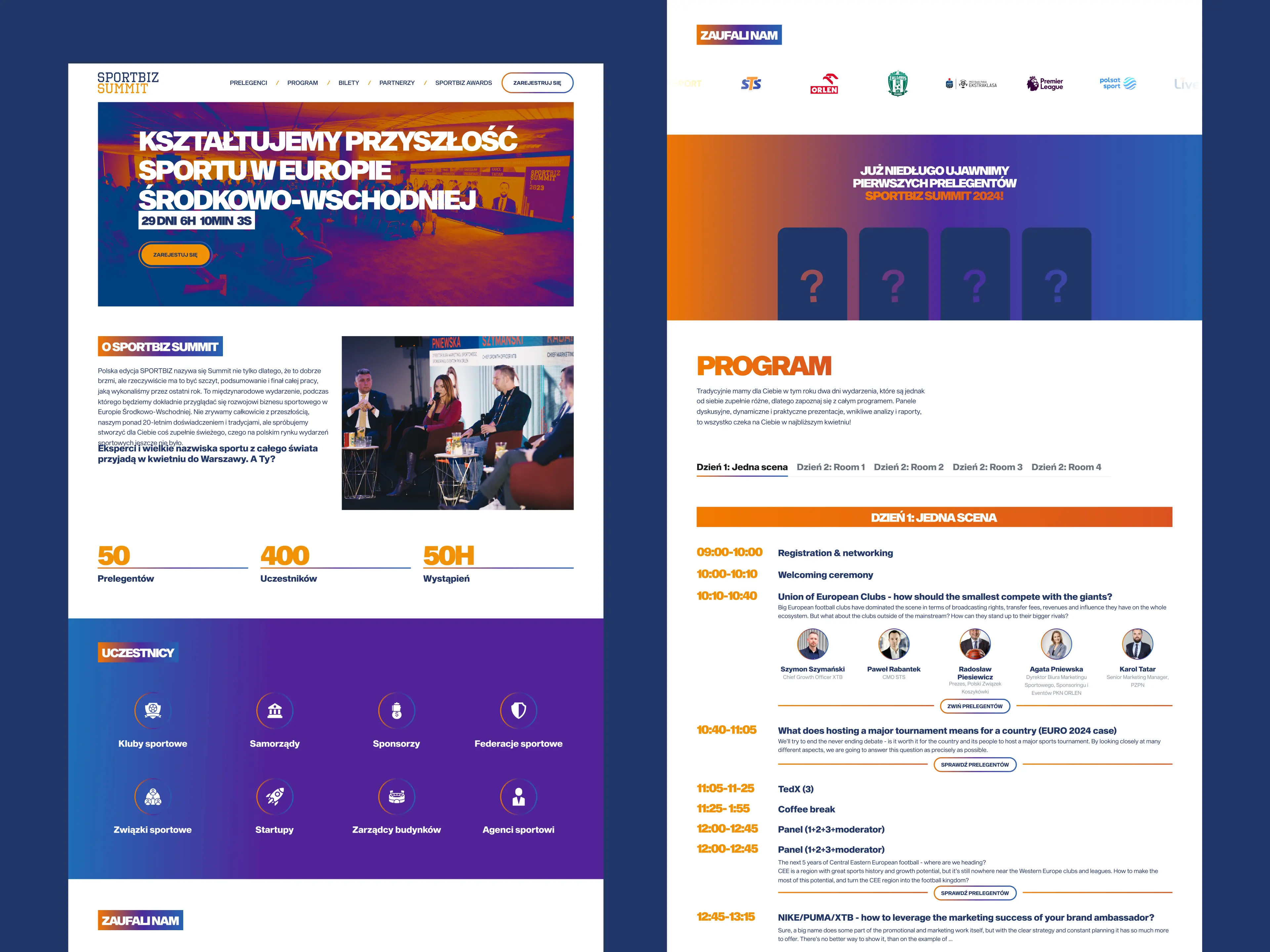 Sportbiz Network – strona wydarzeń zaprojektowana pod sprzedaż i komunikację – zdjęcie 6